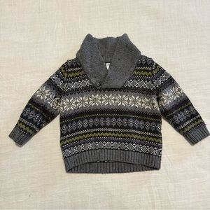 Janie and Jack Winter Sledding Sweater 12-18M